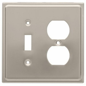 Liberty Hardware Country Fair Single Switch/Duplex Wall Plate - Satin Nickel (126480)