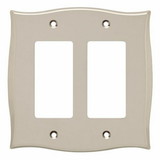 Liberty Hardware Llylah Double Décor Switch Plate - Vintage Nickel (144040)