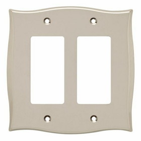 Liberty Hardware Llylah Double D&#233;cor Switch Plate - Vintage Nickel (144040)