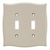 Liberty Hardware Llylah Double Switch Plate - Vintage Nickel (144041)