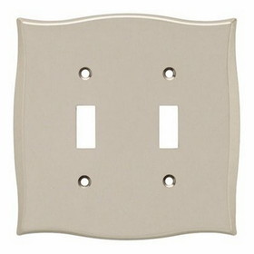Liberty Hardware Llylah Double Switch Plate - Vintage Nickel (144041)