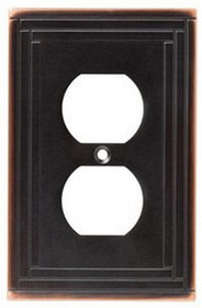 Liberty Hardware Selby Duplex Outlet Cover - Bronze w/ Copper (144054)
