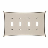 Liberty Hardware Bellaire Quad Switch Plate - Vintage Nickel (144065)