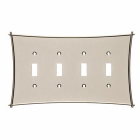 Liberty Hardware Bellaire Quad Switch Plate - Vintage Nickel (144065)