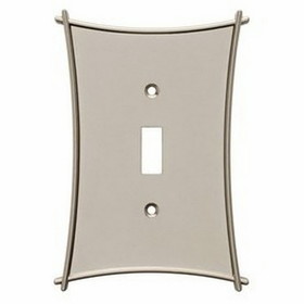 Liberty Hardware Bellaire Single Switch Plate - Vintage Nickel (144073)