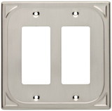 Liberty Hardware Cambray Double Decorator Wall Plate - Satin Nickel (144408)