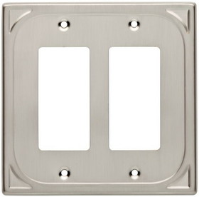 Liberty Hardware Cambray Double Decorator Wall Plate - Satin Nickel (144408)