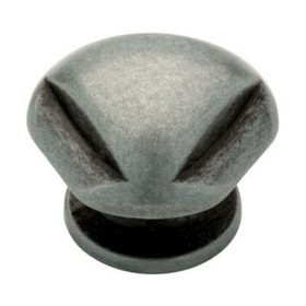 Liberty Hardware 1-1/4" Mission Style Triangle Top Knob Antique Pewter