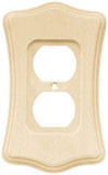 Liberty Hardware Wholesale Case Lot (50) - Wood Scalloped Single Duplex - Unfinished