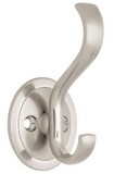 Liberty Hardware Coat and Hat Hook with Round Base - Satin Nickel - B42307Z-SN-C