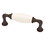 Liberty Hardware 3-3/4" Ceramic Insert Pull Ivory & Bronze