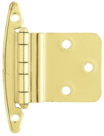 Liberty Hardware Pair of 3/8" Inset Free Swing Hinges - Polished Brass (H00930)