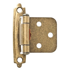Liberty Hardware Pair Variable Overlay Self Closing Antique Brass Hinges L-H0103BC-AB-O