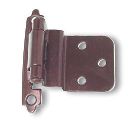 Liberty Hardware Pair  3/8" Inset/Offset Red Bronze Self Closing Hinge  (115367)  L-H0104A-BZR-O