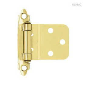 Liberty Hardware Pair  3/8" Inset/Offset Self Closing Brass Plated L-H0104AC-BP-O