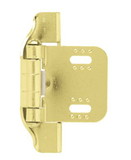 Liberty Hardware Pair Bright Brass Plated Hinges 1/4" Overlay Semi-Wrap L-H01911C-BP-O