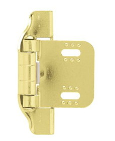 Liberty Hardware Pair Bright Brass Plated Hinges 1/4" Overlay Semi-Wrap L-H01911C-BP-O