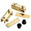 Liberty Hardware Pair Brass Glass Door Hinges With Spacers L-H1691A-BP-C