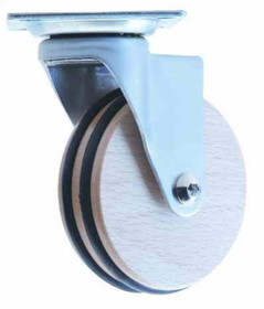 Liberty Hardware Wood Casters w/ Non-Marring Surface - (Set of 4) - 75mm L-K12755-BEE-A