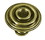 Liberty Hardware 1-1/4" Ringed Round Knob Antique Brass