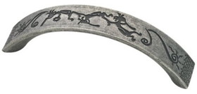 Liberty Hardware 3-3/4" Modern Southwestern Curved Pull Antique Silver