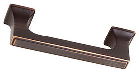 Liberty Hardware 3" Southampton Square Base Pull Bronze with Copper Highlights