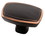 Liberty Hardware 1-1/2" Ashtyn Rectangle Knob Bronze With Copper Highlights