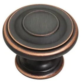 Liberty Hardware 1-3/8" Cabinet Shop Harmon Knob Bronze With Copper Highlights