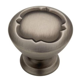 Liberty Hardware 1-1/4" Round Emblem Knob Heirloom Silver