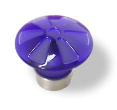 Liberty Hardware 1-9/16" Water Colours Knob Sapphire and Satin Nickel