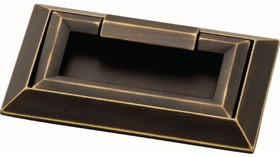 Liberty Hardware 3" External Campaign Pull Bronze with Gold Highlights