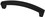 Liberty Hardware 3-3/4" Textured Arched Pull Flat Black