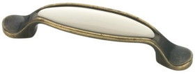 Liberty Hardware 3-3/4" Francesca Pull Bronzed Brass with Ivory
