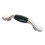 Liberty Hardware 3" Black Ceramic Center Spoon Foot Pull Satin Nickel