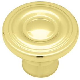 Liberty Hardware 1-3/16" Round Rings Knob Polished Brass