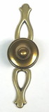 Liberty Hardware Antique Brass Knob w/ Backplate - 1 1/4