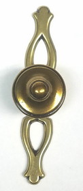 Liberty Hardware Antique Brass Knob w/ Backplate - 1 1/4"