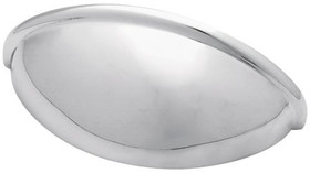 Liberty Hardware 2-1/2" Curved Euro Design Cup Pull Chrome