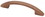 Liberty Hardware 3-3/4" Contempo Ribbed Bow Pull Red Antique Copper Low Sheen