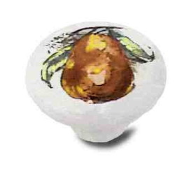 Liberty Hardware 1-1/2" White Ceramic Knob With Pear