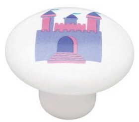 Liberty Hardware 1-1/2" Disney Princess Purple Castle Ceramic Knob