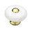 Liberty Hardware 1-1/4" Ceramic Knob White with Brass
