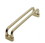 Liberty Hardware 3-3/4" Solid Brass Rail Style Pull Polished Lacquer Brass