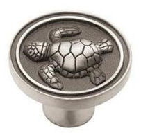 Liberty Hardware 1-3/8" SeaSide Cottage Turtle Knob Brushed Satin Nickel