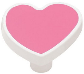 Liberty Hardware 1-1/2" Pink Heart Knob