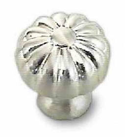 Liberty Hardware 1" Pumpkin Knob Brushed Satin Silver