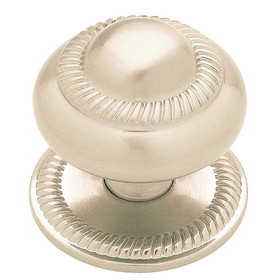 Liberty Hardware 1-3/8" Empire Knob with Backplate Brushed Satin Silver