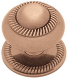 Liberty Hardware 37mm Roped Knob w/ Backplate - Brushed Red Copper