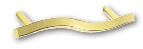 Liberty Hardware 5" Fusilli Angular Pull Polished Brass