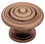 Liberty Hardware 1-3/8" Contempo Concentric Knob Red Antique Copper Low Sheen